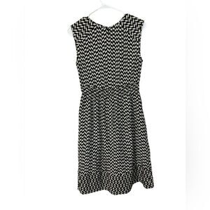 J.CREW Dress • 100% Silk • Black and White Geometric